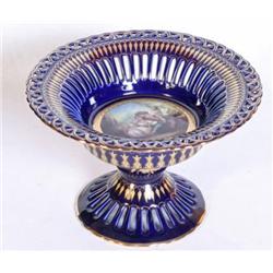 Blue Center Porclin Bowl