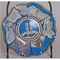 NYC Plate pre Trade Center w/Picture of Trade Center