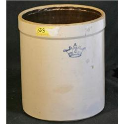 # 4 Stoneware Crock hair line crack