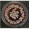 Image 1 : Maestro Cake Plate Silver Inlay and Flash Ruby