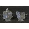 Image 1 : Clear Iris Sugar w/Lid and Creamer
