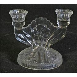 Iris Dbl Clear Candle Holder