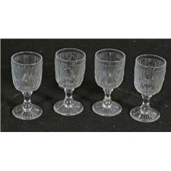 4 1/4' Iris Clear Wine Stems