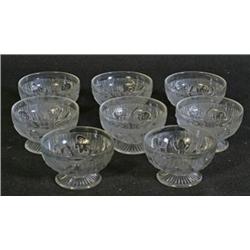 3 3/4' Iris Clear Sherbet Bowls
