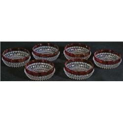 Lot 6 Flash Ruby Bowls