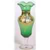 Image 1 : Hand Painted Green Vase 7'