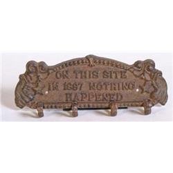 Cast Iron Sign 'On This Site'