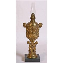 Fancy Brass Cherub Kero lamp