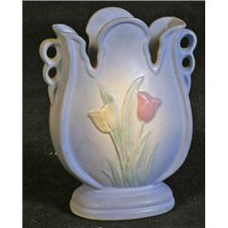 Hull Vase 9' hair line crack on back under glaze