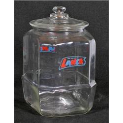 Glass Lance Jar w/Glass Lid