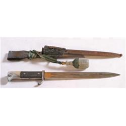 66) German Bayonet & Scabbord & Sash