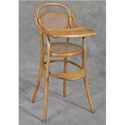 Caned Back High Chair