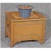 Image 2 : Oak Potty Chair w/Arms and Enamel Pot