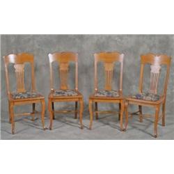 Oak T Back Chairs