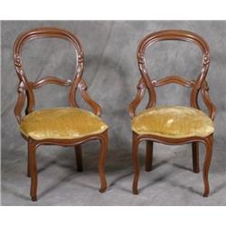 Victorian Styled Chairs Walnut