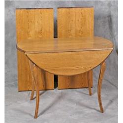 French Oak Ext. Drop Leaf Table w/ 2 Boards