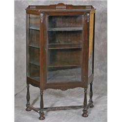 Walnut Unsual China Cabinet