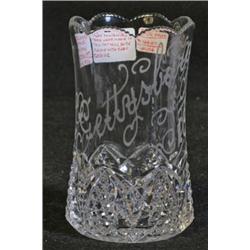 Pattern Glass 'Gettysburg 1863' Etched