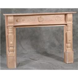 Unfinished Mahogany Mantel 73' x 55' H opening 50' x 40'H