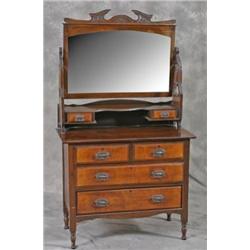 Walnut Vanity w/ Mirror