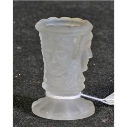 3 Face Pattern Glass Shot Glass