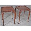 Image 1 : Flamed Mahogany Heavily Carved End Tables