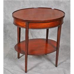 Mahogany Oval End Table