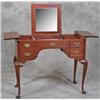 Image 2 : Mahogany Queen Anne Dressing Table, w/Folding Mirror