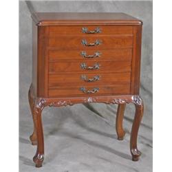 Walnut Silver Chest w/Fitted Drawers