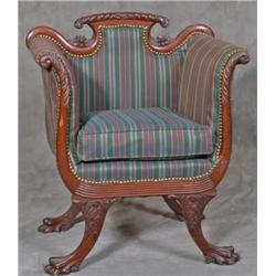 Side Chair w/Heavy Carving and fancy Carved Paw Feet