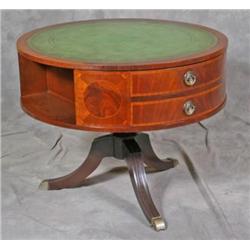 Super Mahogany Leather Top w/Inlay Revolving Bookcase