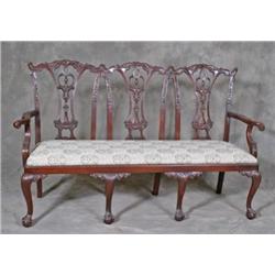 Super Carved Chippendale Bench