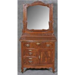 Walnut Washstand w/Mirror
