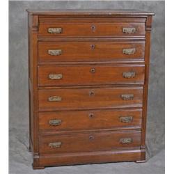 Large 6 Drawer Eastlake Styled Highchest