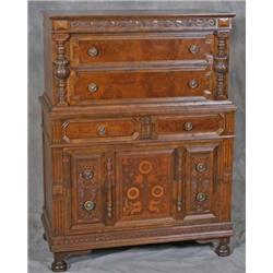 Super Walnut Highchest w/Inlay