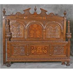 Super Walnut Bed w/Inlay