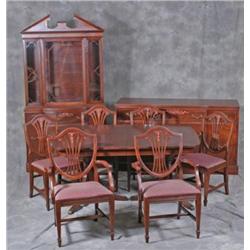 9pc Dining Room Set Table, 2 Arm Chairs,4 side chairs, Sideboard, China cabinet