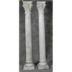 Solid Mahogany Carved Columns 8' Tall