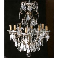 Crystal Hanging Chandalier 1930's