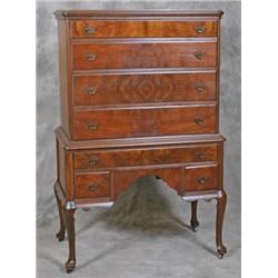 Queen Anne Walnut High Boy
