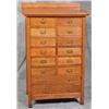 Image 2 : Slant Top Oak 14 Drawer Desk