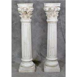Solid Mahogany Carved Columns