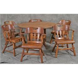 Maple Table & 6 Chairs From the Estate of Chill Wills