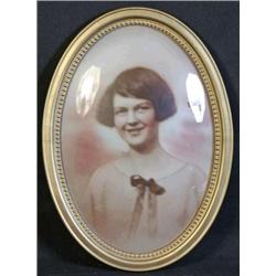 Oval Convex Framed Picture