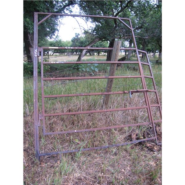 Corral panel with walk through gate