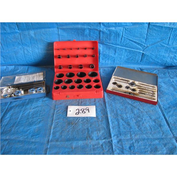 Bushing removing and inserting set, O rings, tap & die partial set