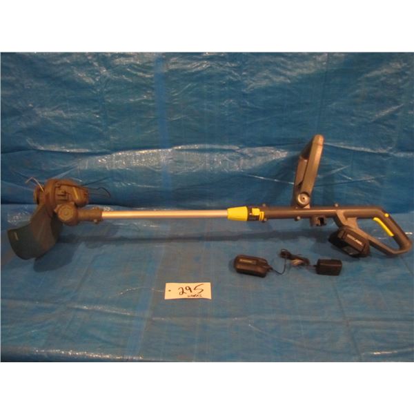 Yardworks cordless telescopic grass trimmer and edger