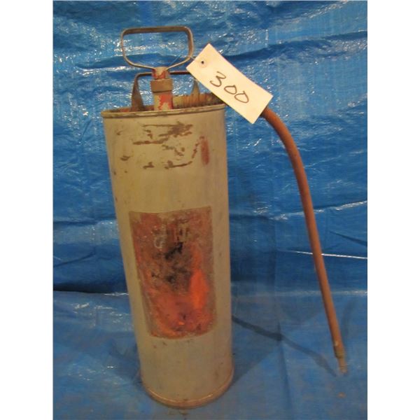 Brass hand pump water fire extinguisher