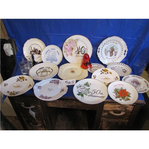 lot of commemorative plates etc