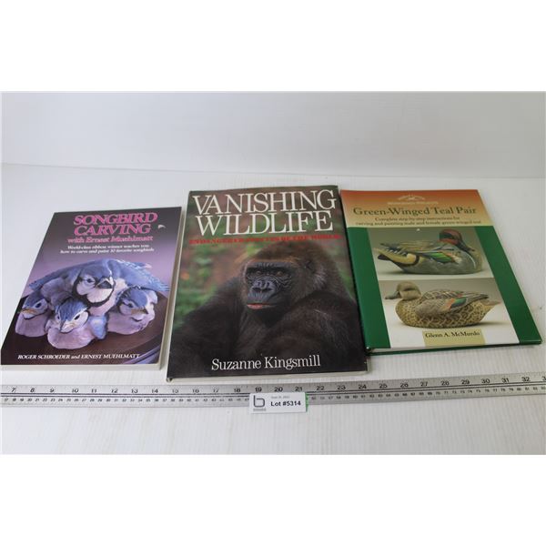 (3) Books- Bird Carving Books - Vanishing Wildlife